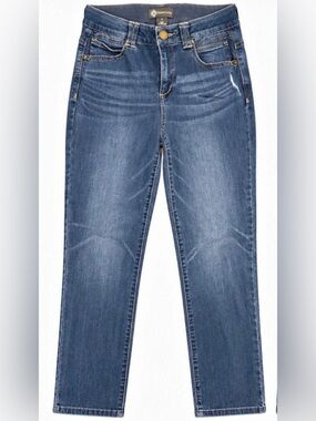 Democracy Ab Solution Jeans Size 6 Medium Wash High Rise Slim Straight Ankle